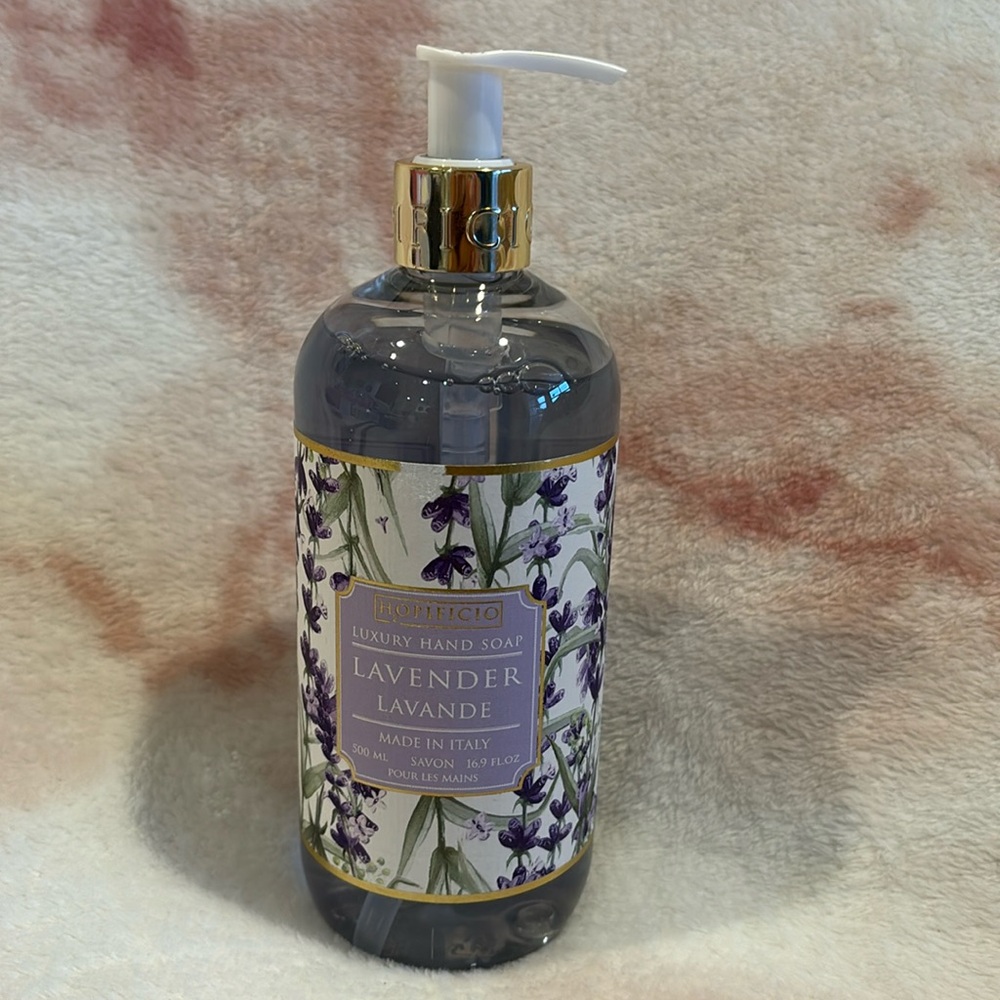 Hopificio Luxury Floral Lavender Scented Hand Soap 16.9 oz pump NWT Italy